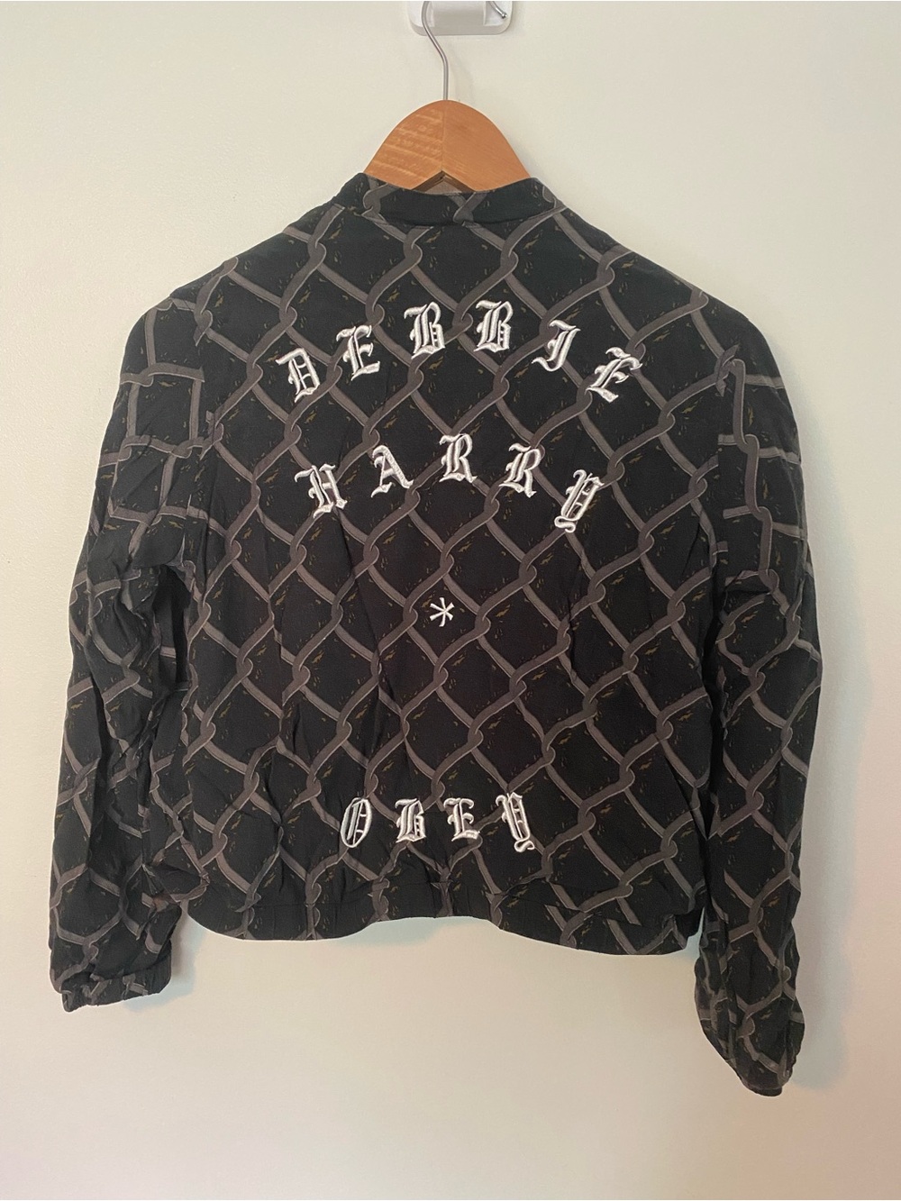 OBEY x Debbie Harry Chainlink Pattern Zip Up Jacket